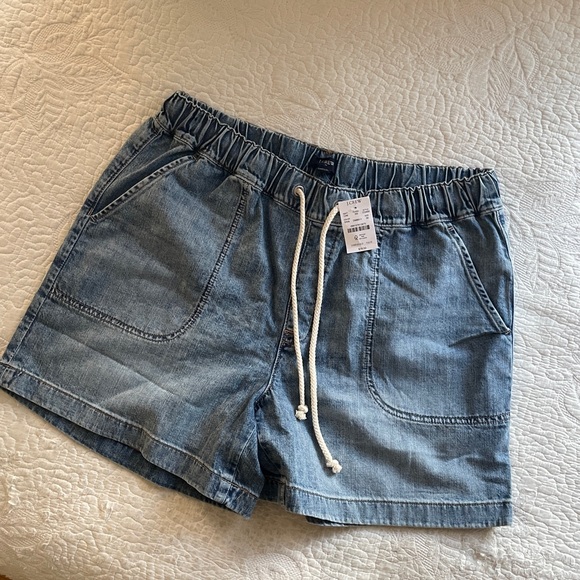 NWT J Crew Factory Relaxed Denim Drawstring Shorts - Picture 3 of 8